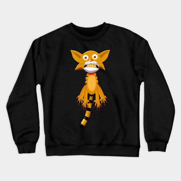Scardy Cat Crewneck Sweatshirt by Wickedcartoons